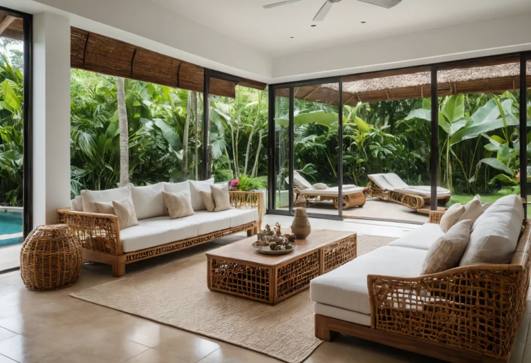 Tropical modern villa living room furnished turnkey
